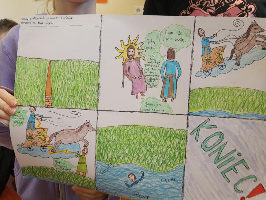 Streszczenie Mitu Helios I Faeton Komiksowa wersja mitu o Heliosie i Faetonie | Szkoła Podstawowa im. bł